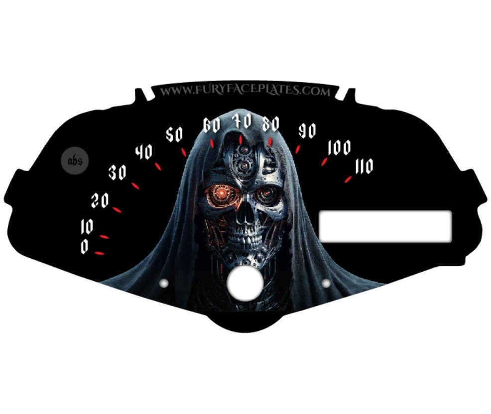 Honda Fury Faceplate Skull with Glowing Eyes for Speedometer