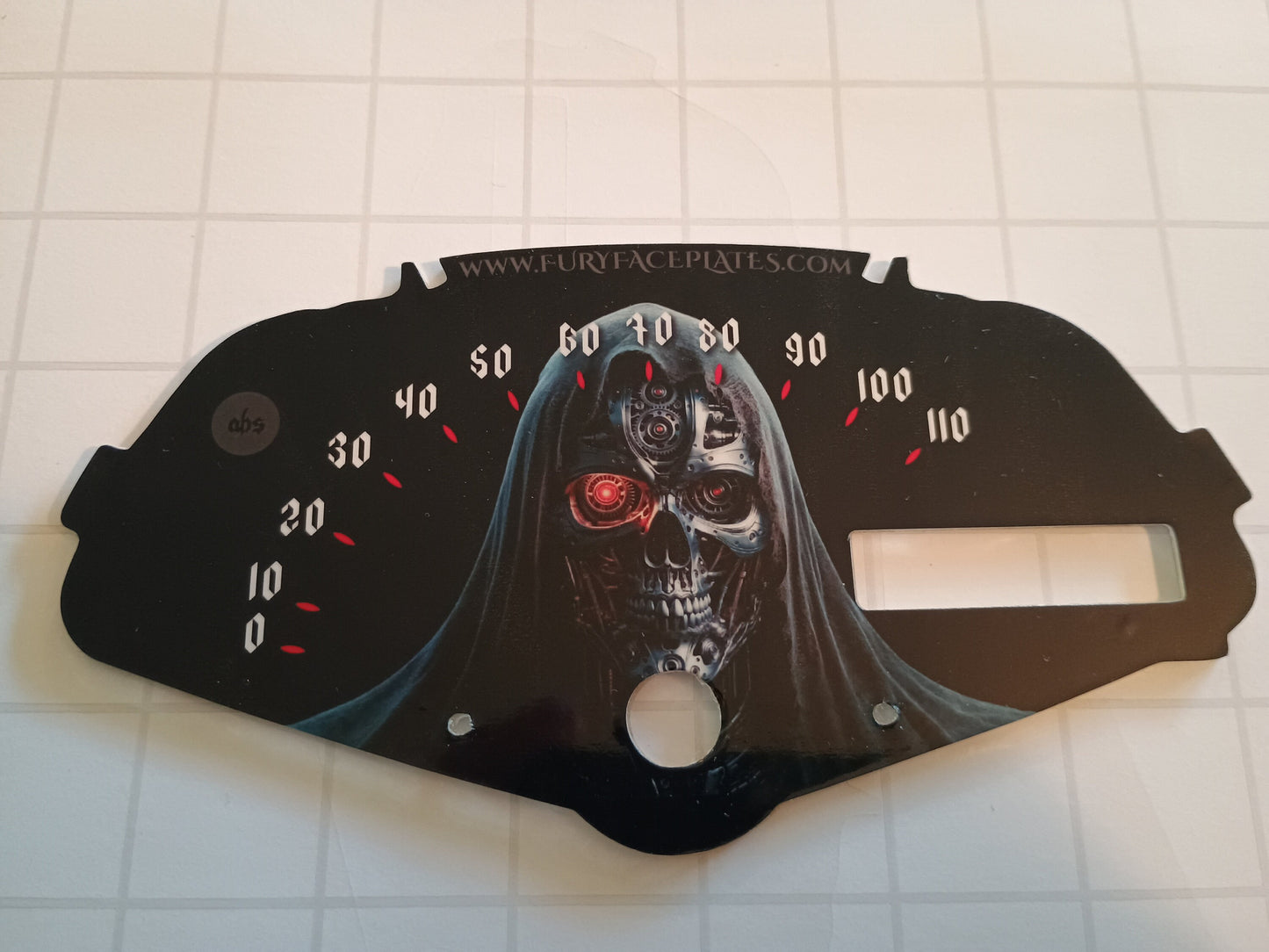 Honda Fury Faceplate Skull with Glowing Eyes for Speedometer