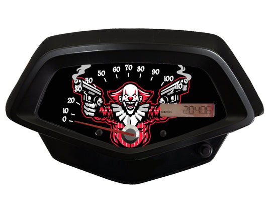 Clown with smoking guns Honda Fury Speedometer Faceplate