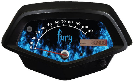 Honda Fury Faceplate Blue Flames Ultra Blue Paint Theme