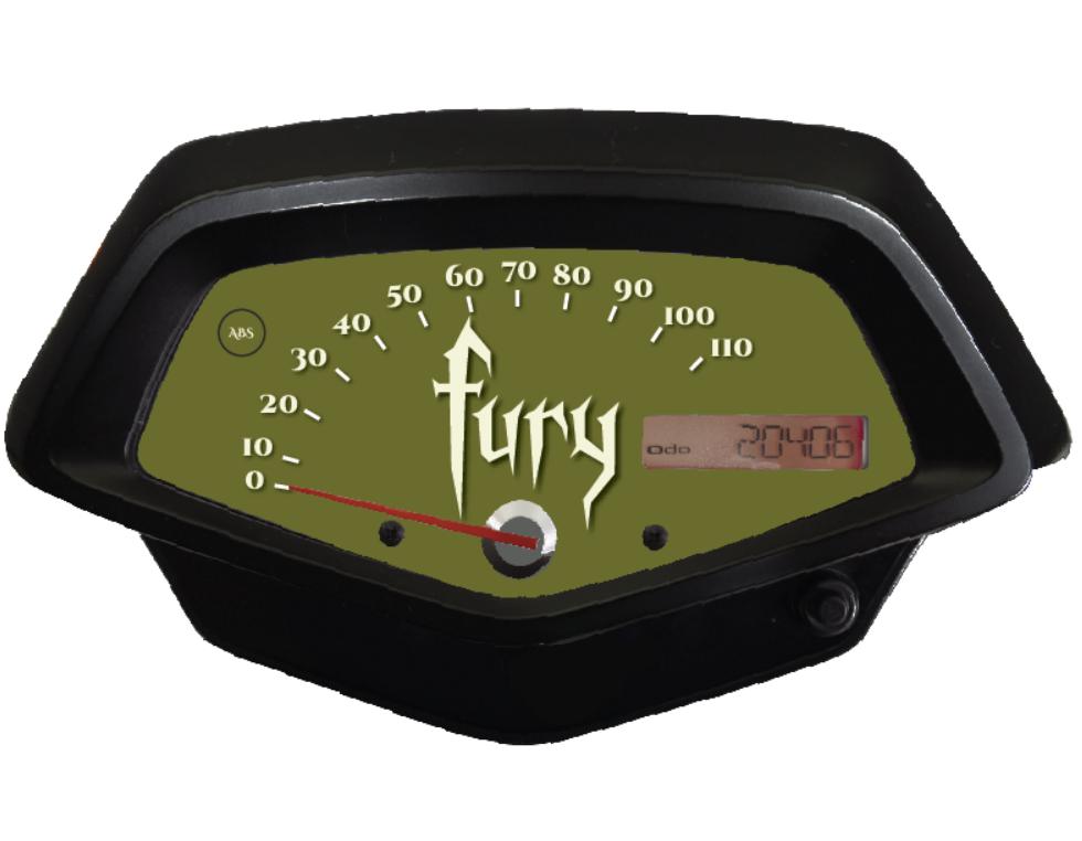 Adventure Green Honda Fury Faceplate Accessory for the Speedometer Background VT1300