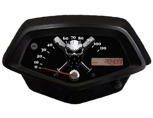 Skull Bandana Honda Fury Faceplate Gray / Silver