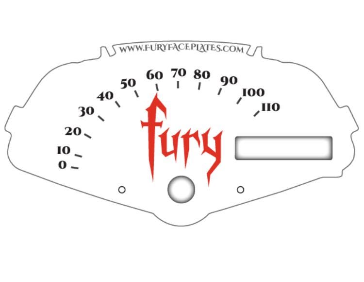 White & Red Honda Fury accessory Faceplate for Speedometer Background VT1300
