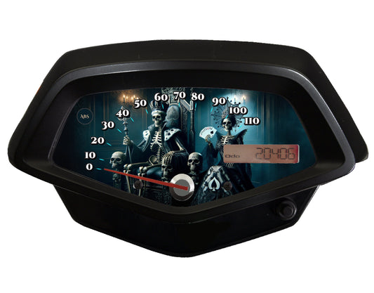 Skull King and Queen of Spades Honda Fury Speedo Background