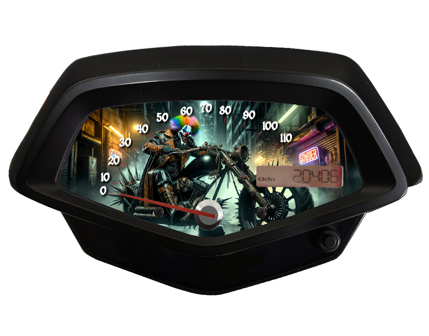 Clown Evil Biker faceplate for Honda Fury Speedometer vt1300cx