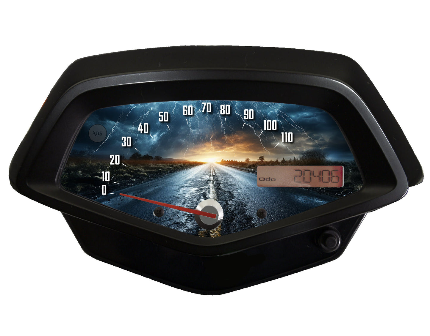 Honda Fury Faceplate Lightning across the road