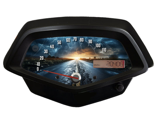 Honda Fury Faceplate Lightning across the road