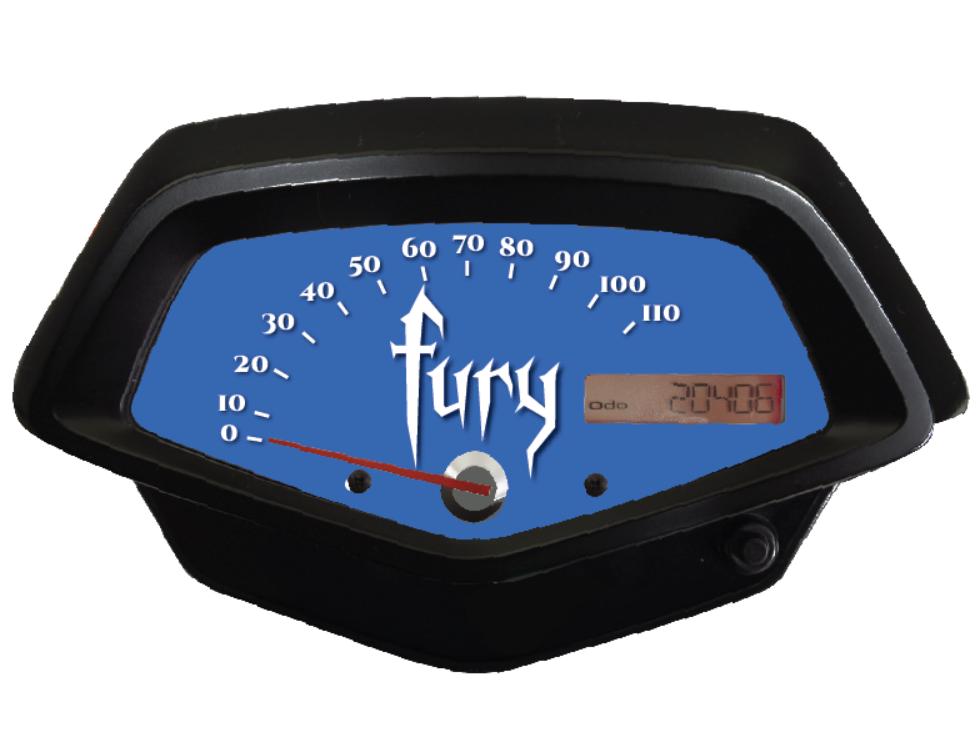Honda Fury Accessory Electric Blue Faceplate for Speedometer Background VT1300