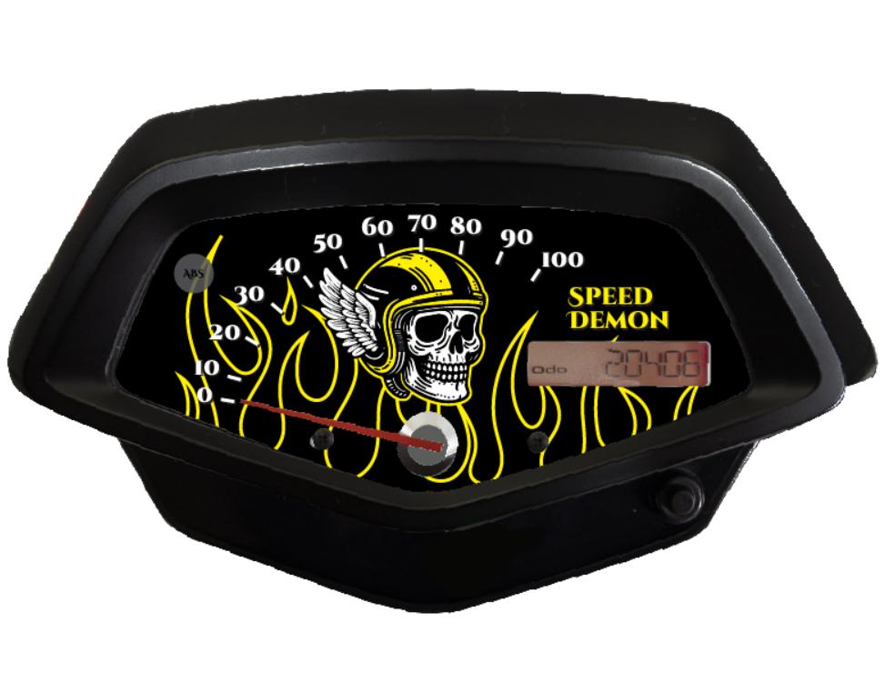 Speed Demon with Yellow Flames - Honda Fury Faceplate
