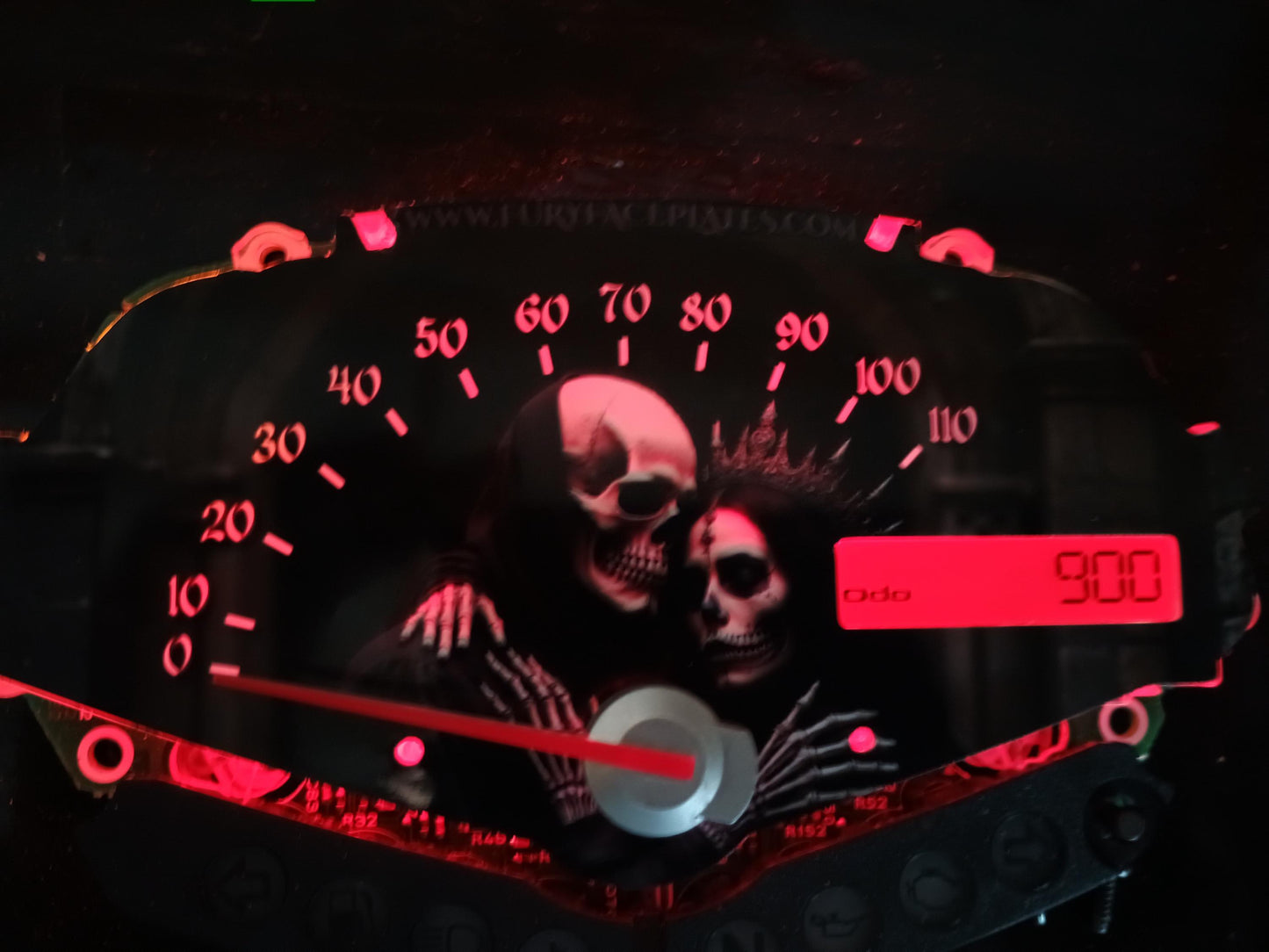 Honda Fury Faceplate Skulls King and Queen