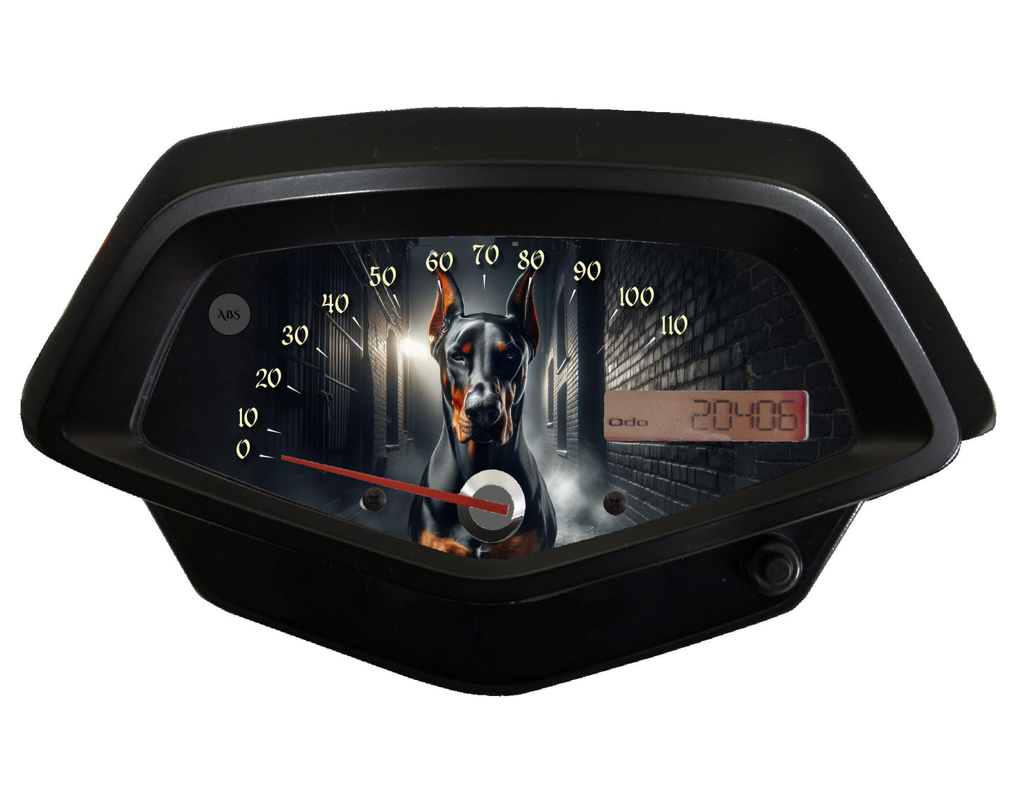 Dobbermann Faceplate for the Honda Fury speedometer background