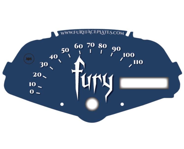 Honda Fury Accessory Dark Blue Faceplate for Speedometer Background VT1300