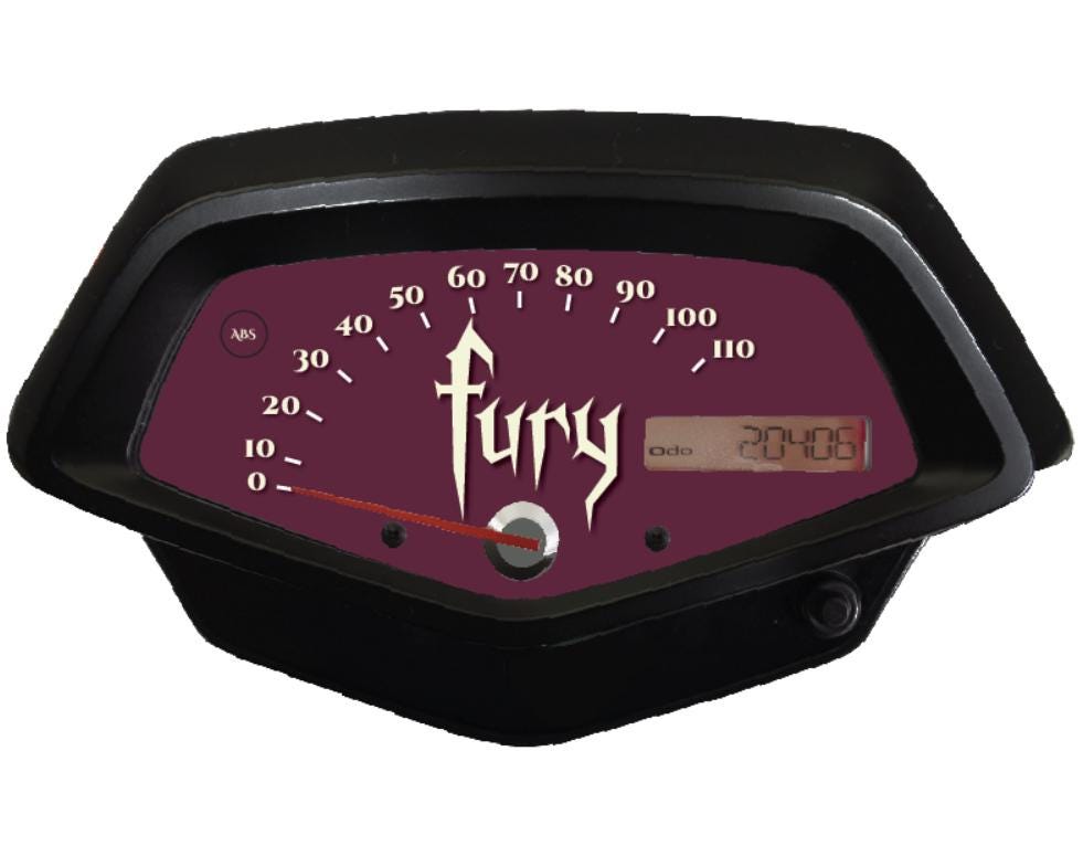 Honda Fury Accessory Burgundy/ Maroon/ Dark Red Faceplate for Speedometer Background VT1300