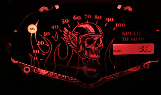 Speed Demon with Yellow Flames - Honda Fury Faceplate