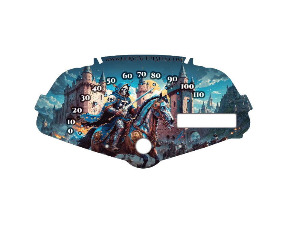 Honda Fury Faceplate Skull Knight Castle Background