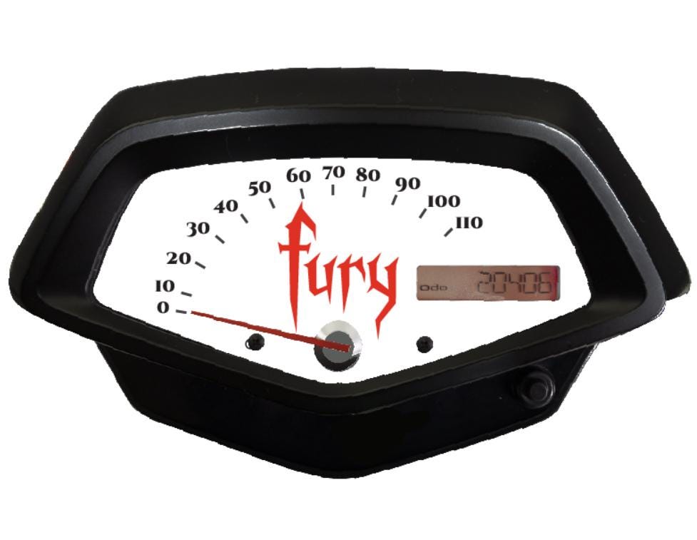 White & Red Honda Fury accessory Faceplate for Speedometer Background VT1300