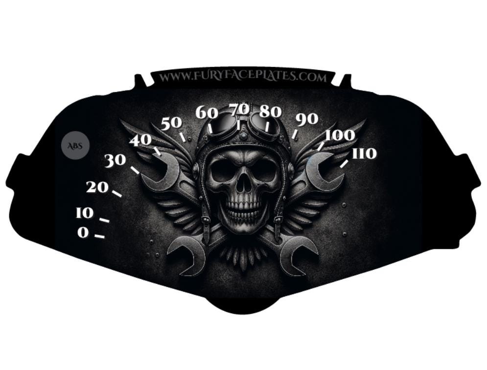Fury Faceplate Skull with Wrench Crossbones