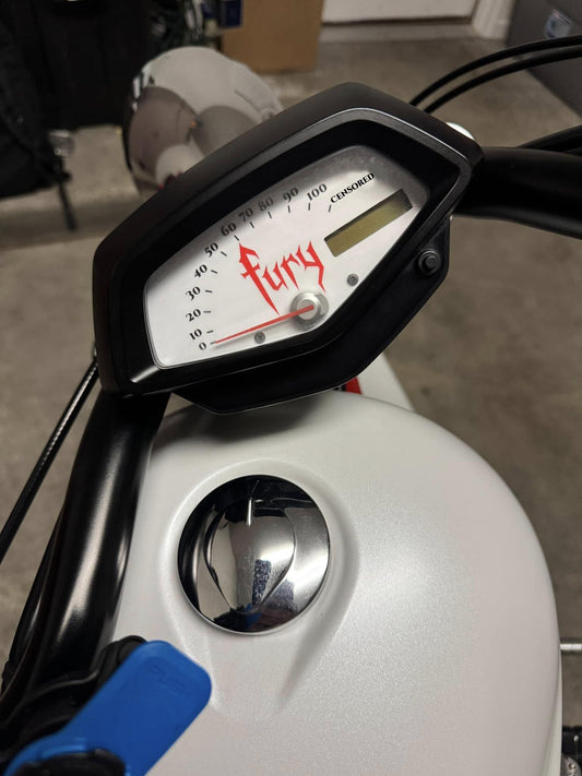 White & Red Honda Fury accessory Faceplate for Speedometer Background VT1300