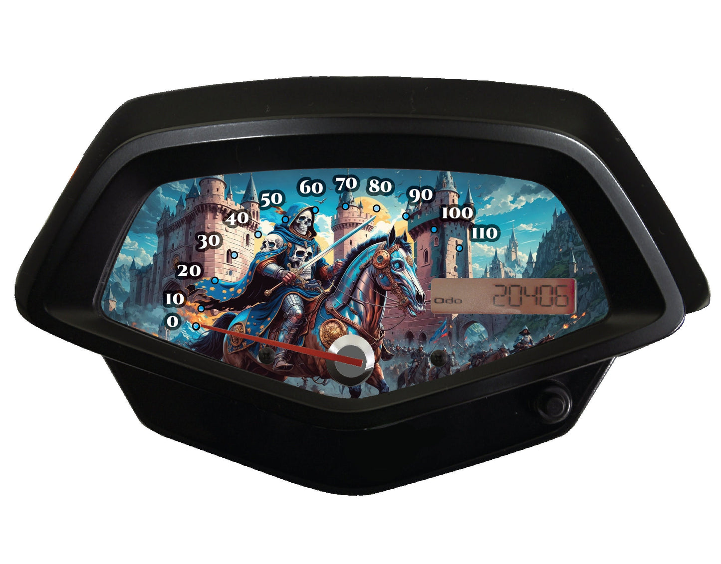 Honda Fury Faceplate Skull Knight Castle Background