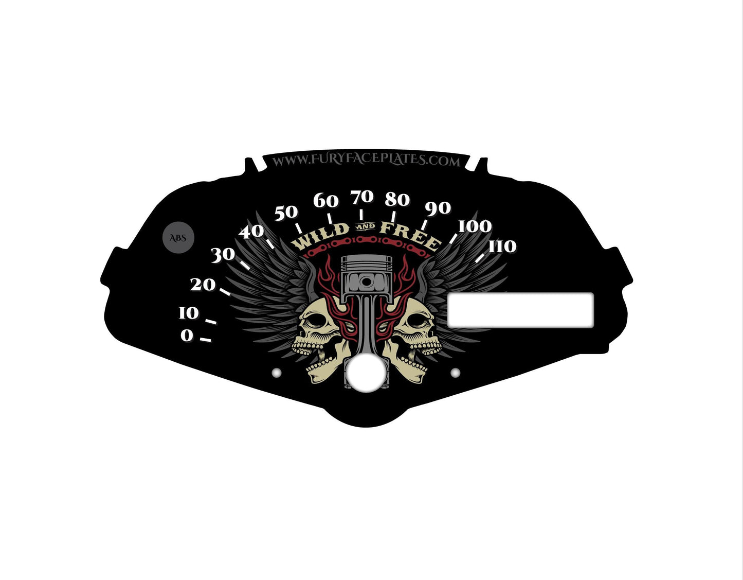 Honda Fury Faceplate Skulls w/ Piston Live Free