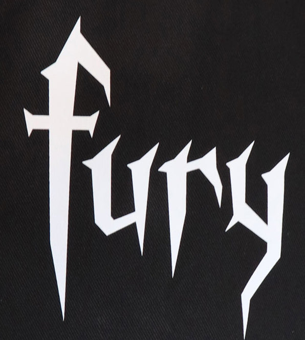 Biker Vest w/ Green Stitching Fury Nation Logo