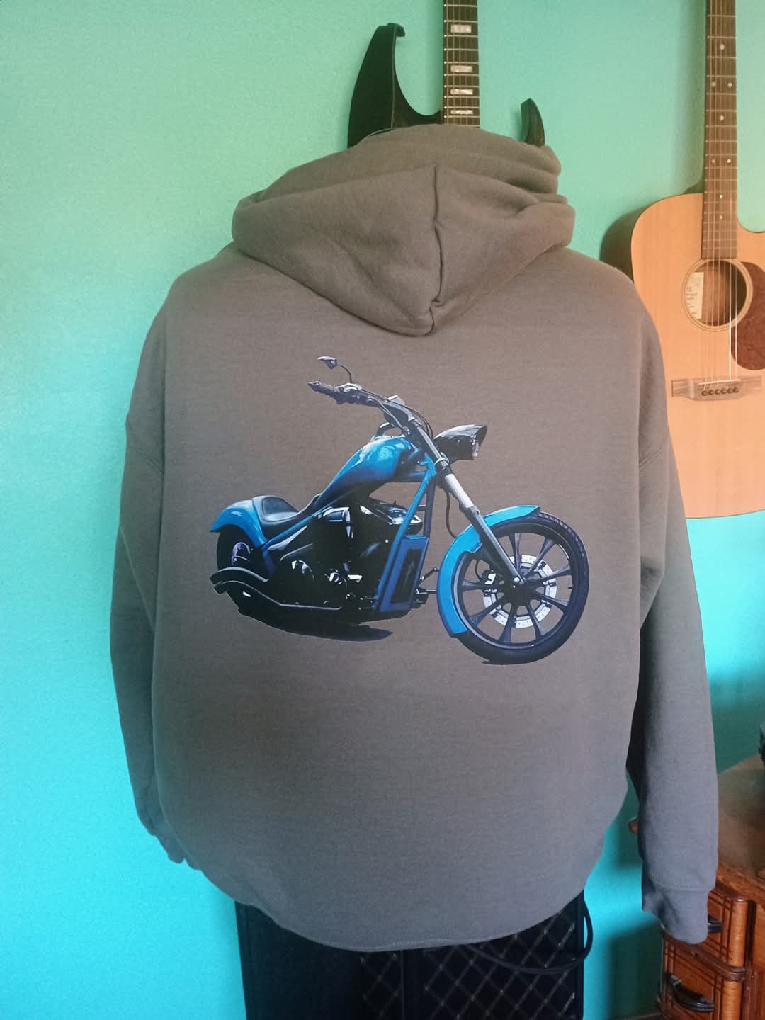 Gray Sweatshirt Honda Fury Blue