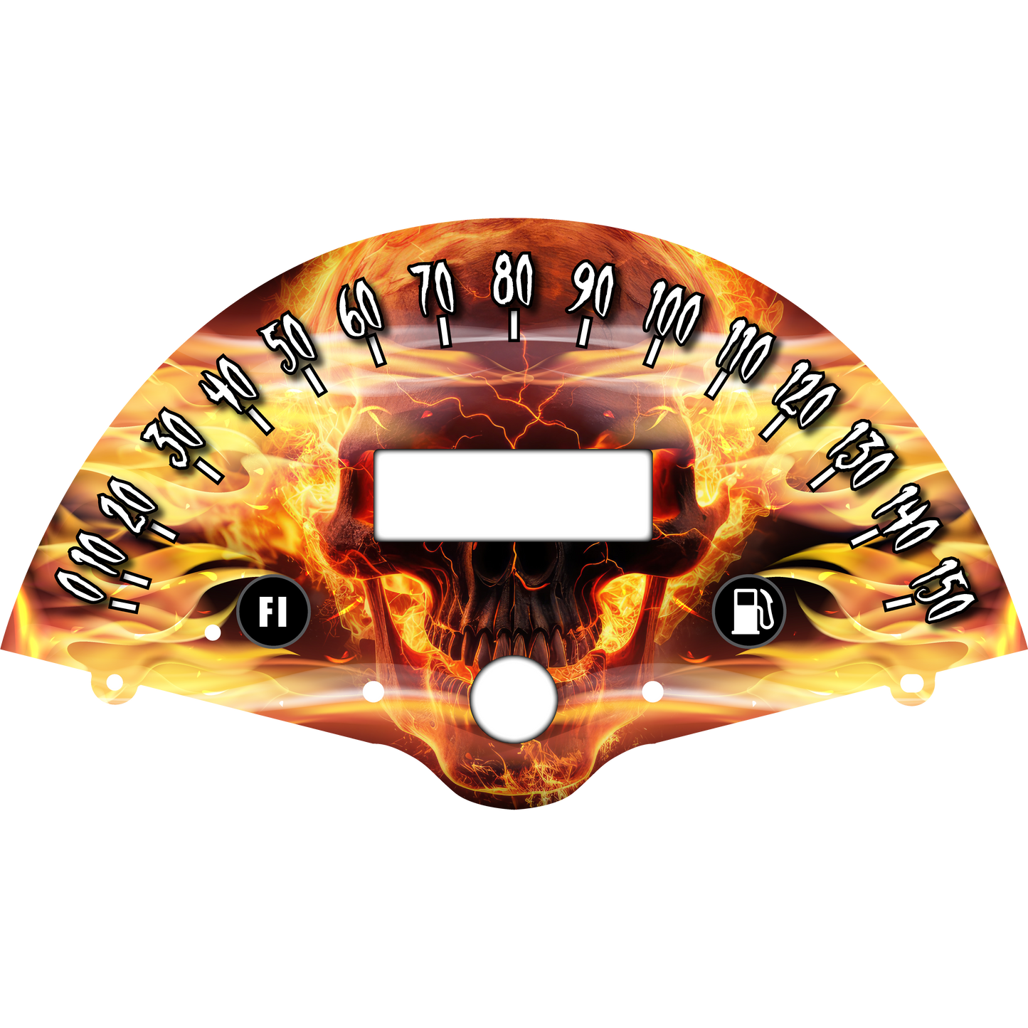 Honda VTX1800 Fire Skull Faceplate Background
