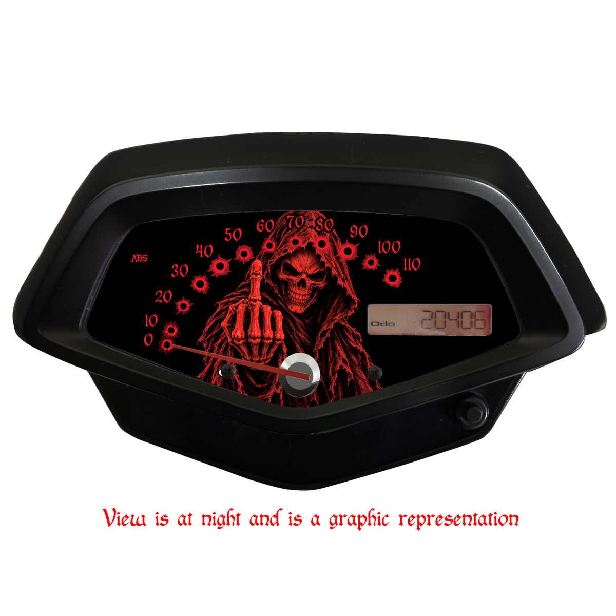 Honda Fury Faceplate Skull Middle Finger