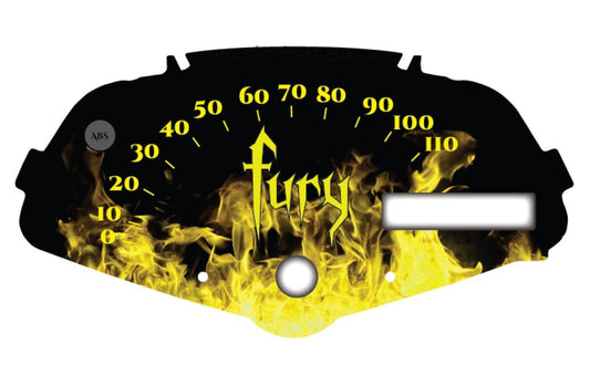 Honda Fury Faceplate Yellow Flames