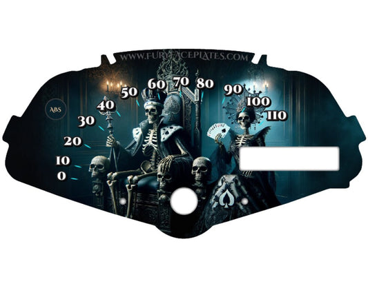 Skull King and Queen of Spades Honda Fury Speedo Background