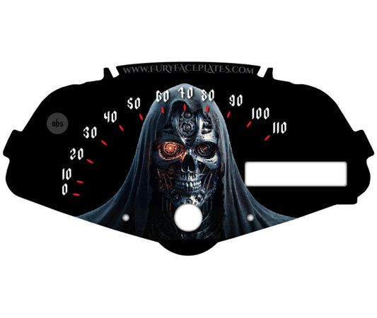 Honda Fury Faceplate Skull with Glowing Eyes for Speedometer