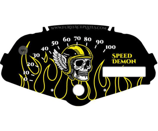 Speed Demon with Yellow Flames - Honda Fury Faceplate