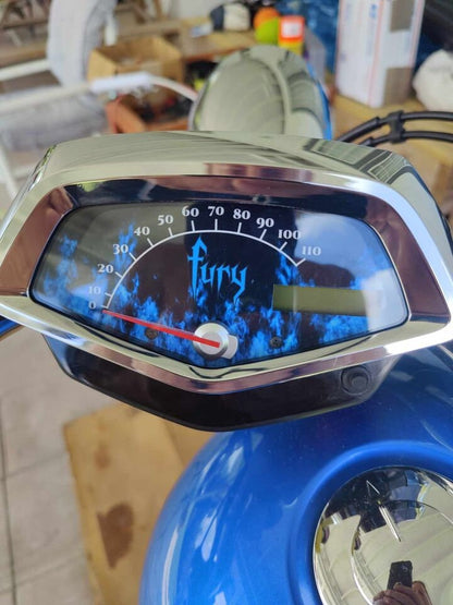 Honda Fury Faceplate Blue Flames Ultra Blue Paint Theme