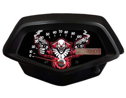 Clown with smoking guns Honda Fury Speedometer Faceplate