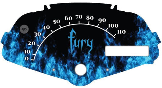 Honda Fury Faceplate Blue Flames Ultra Blue Paint Theme