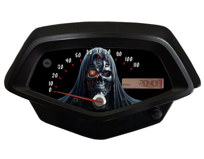 Honda Fury Faceplate Skull with Glowing Eyes for Speedometer
