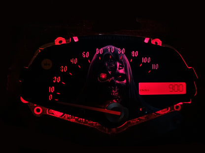 Honda Fury Faceplate Skull with Glowing Eyes for Speedometer