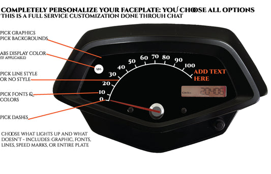 Honda Fury Faceplate You Pick Options