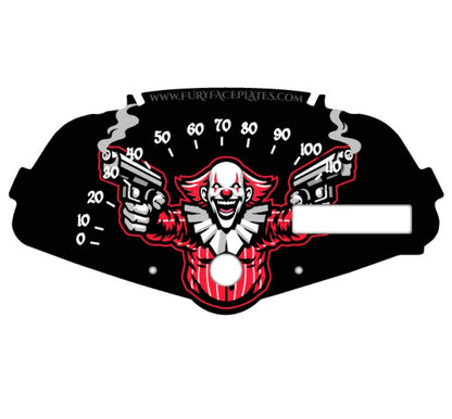 Clown with smoking guns Honda Fury Speedometer Faceplate