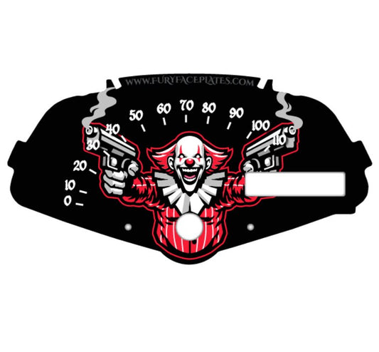 Clown with smoking guns Honda Fury Speedometer Faceplate