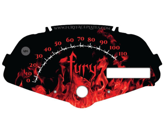 Honda Fury Faceplate Red Flames