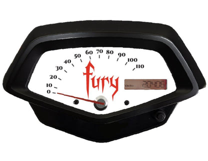 White & Red Honda Fury accessory Faceplate for Speedometer Background VT1300