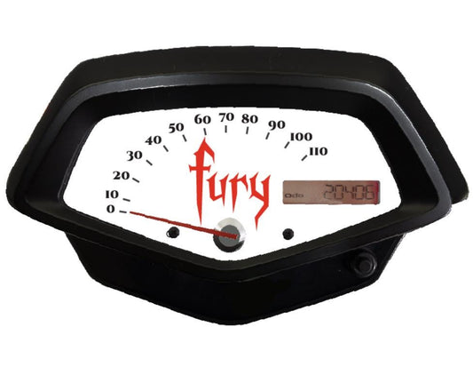 White & Red Honda Fury accessory Faceplate for Speedometer Background VT1300