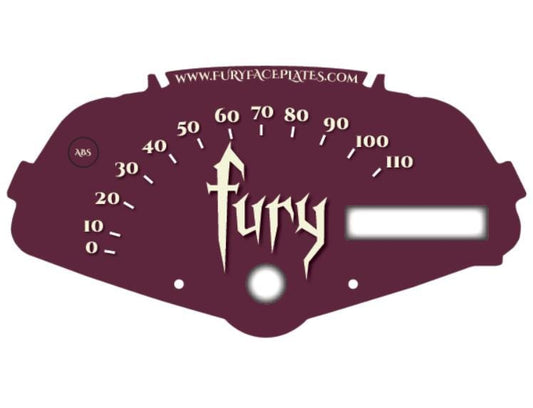 Honda Fury Accessory Burgundy/ Maroon/ Dark Red Faceplate for Speedometer Background VT1300