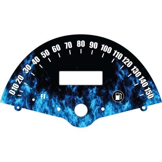 Honda VTX1800 Blue Flame Faceplate Background