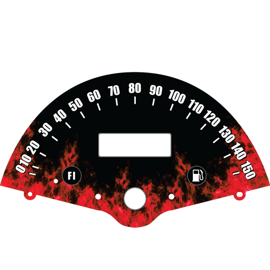 Honda VTX1800 Red Flame Faceplate Background