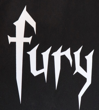 Biker Vest w/ Green Stitching Fury Nation Logo