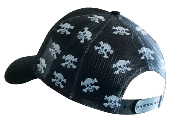 Hats with Skull Mesh and Fury Text