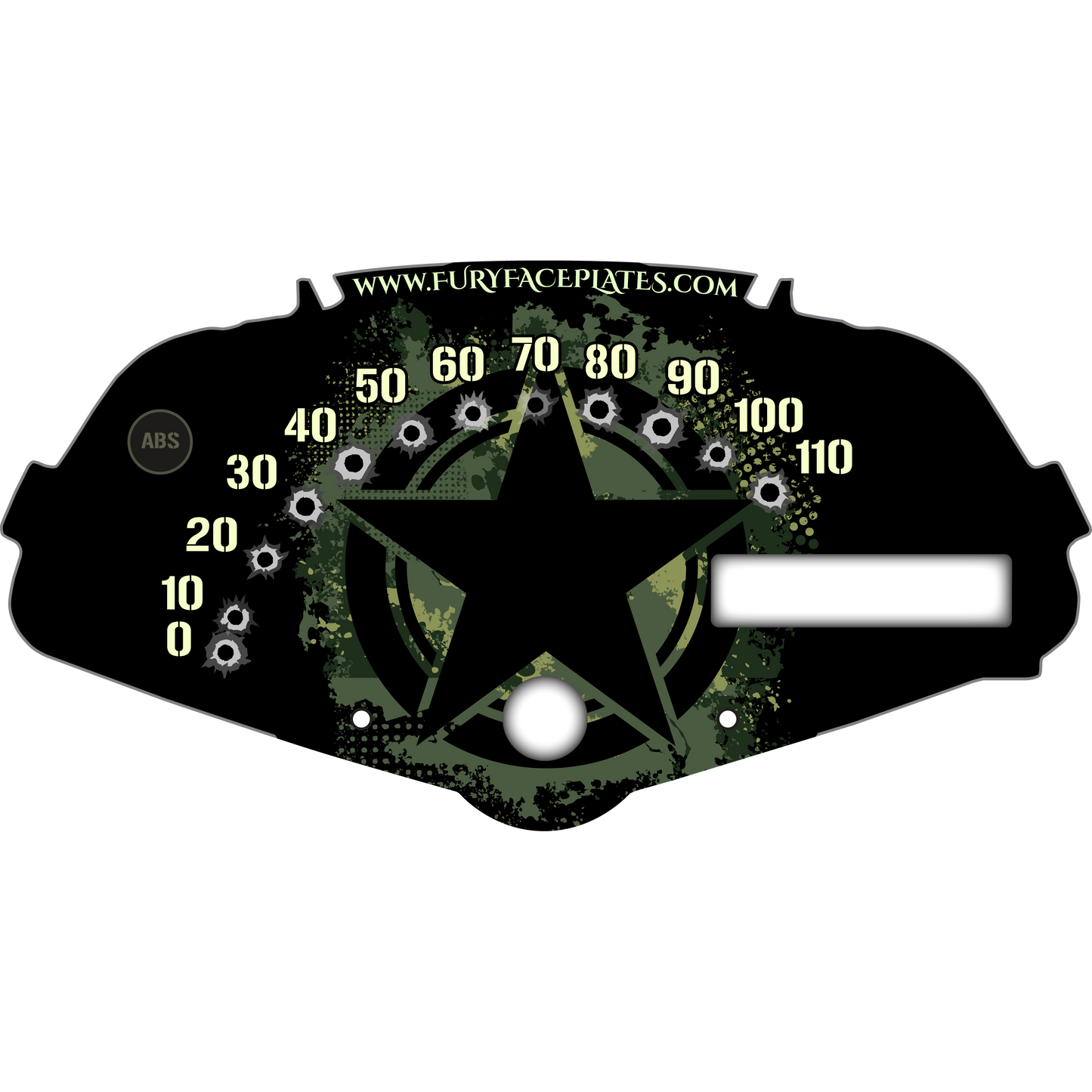 Military Honda Fury Faceplate for Speedometer Background