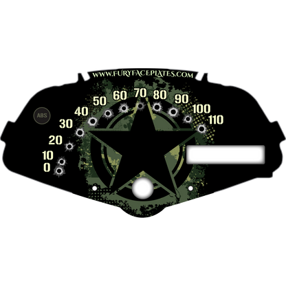 Military Honda Fury Faceplate for Speedometer Background
